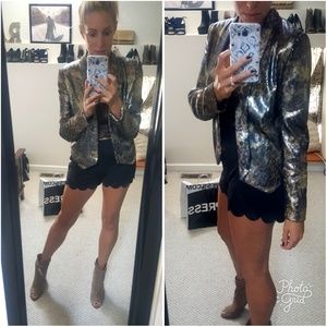 NEW Leopard Sequins Blazer Jacket