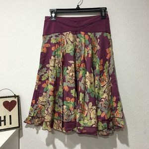 Free People Purple Floral Skirt