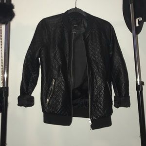 Quilted leather jacket