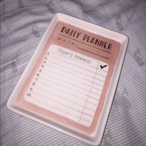 Magenta "daily planner" tray