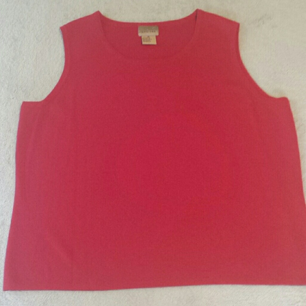Choices Red Sleeveless Summer Sweater XL