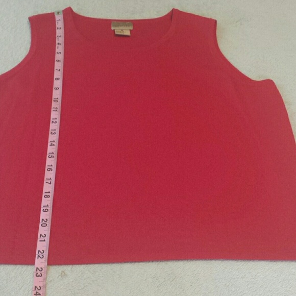 Choices Red Sleeveless Summer Sweater XL - Picture 3 of 7