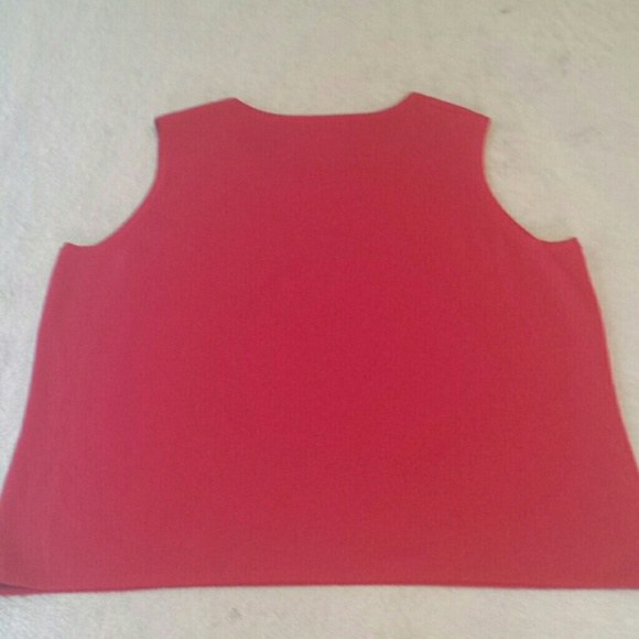 Choices Red Sleeveless Summer Sweater XL - Picture 5 of 7