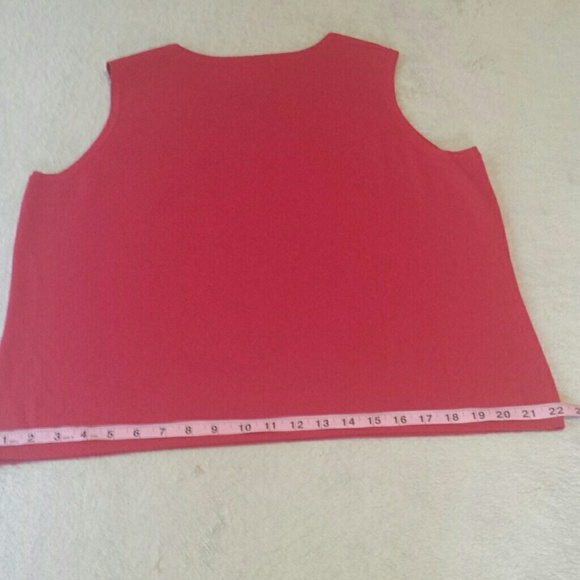 Choices Red Sleeveless Summer Sweater XL - Picture 6 of 7