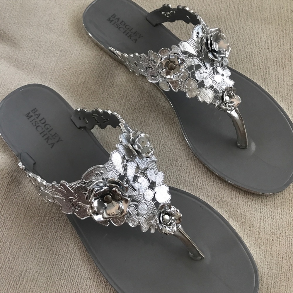 Badgley Mischka Silver Jellies
