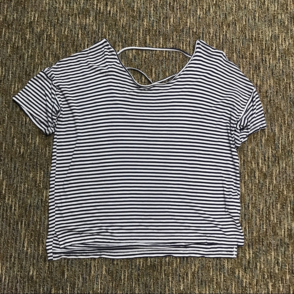 Navy blue & white shirt