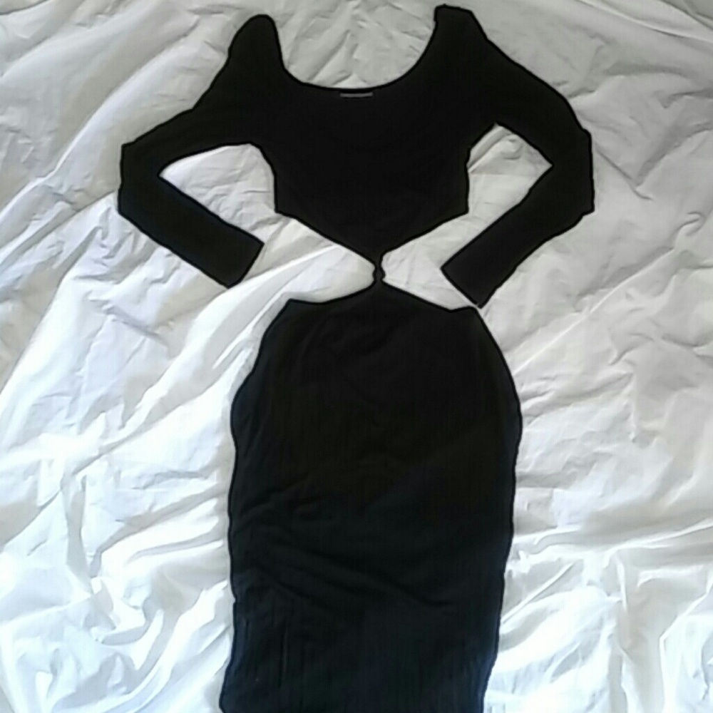 Foreign Exchange cut out knotted waist dress
