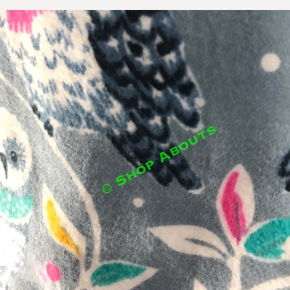 Nick & Nora Owl Flannel Pajama Set Sold Out New - Picture 4 of 8