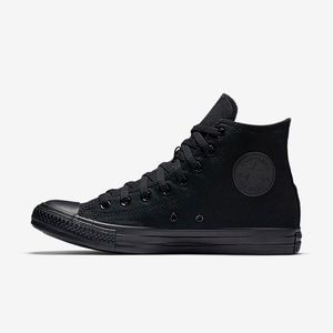 All Black Hightop Converse