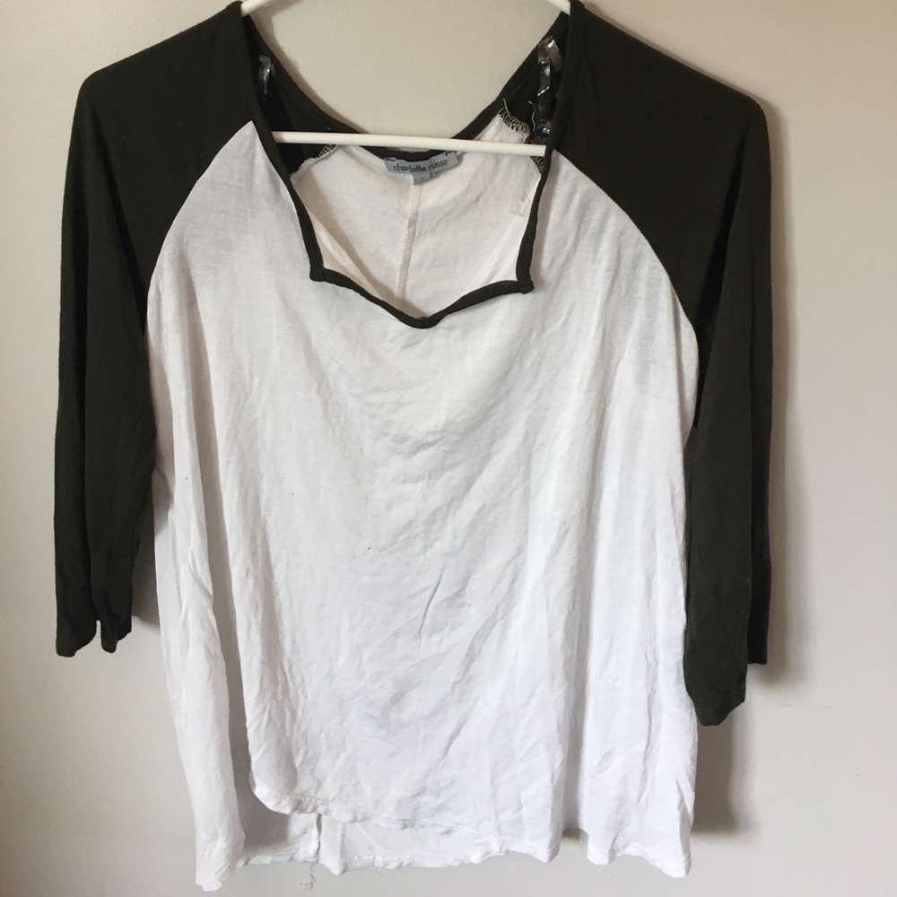 Green and white shirt