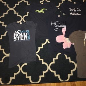 6 SHIRTS HOLLISTER AND ABERCROMBIE