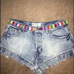 Free People denim shorts
