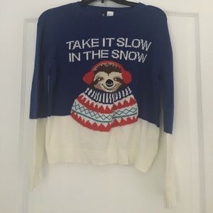 Cute sloth winter h&m sweater