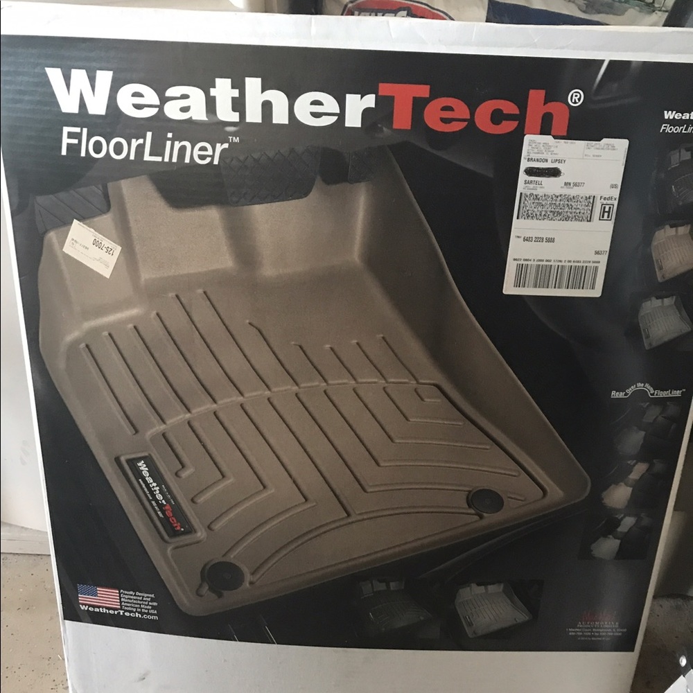 Toyota Sequoia WeatherTech floor mats.