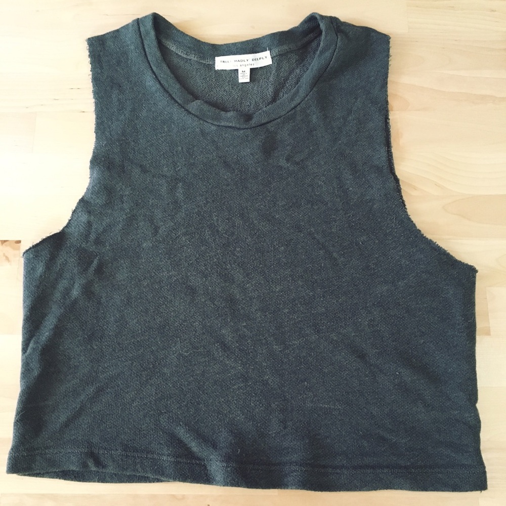 Urban outfitters truly madly deeply cut off tank