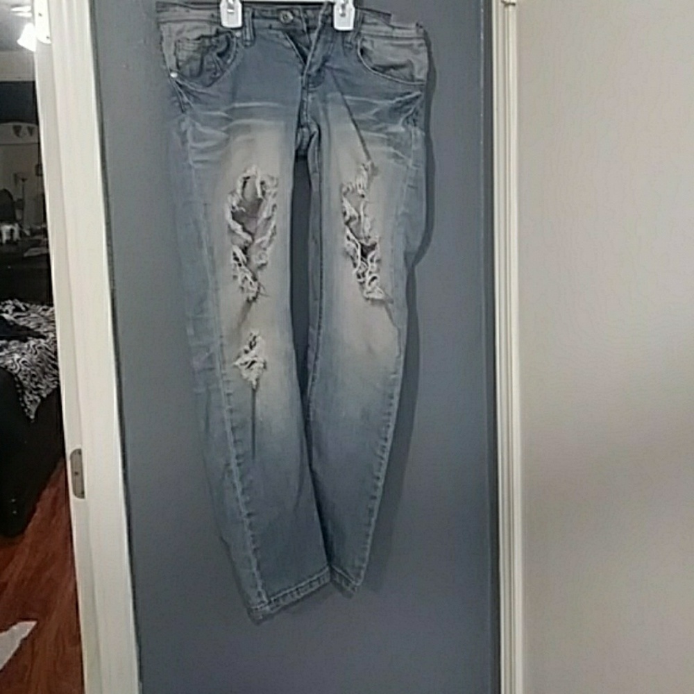 Distressed jeans