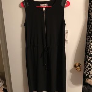 Comfy black dress w/drawstring waist