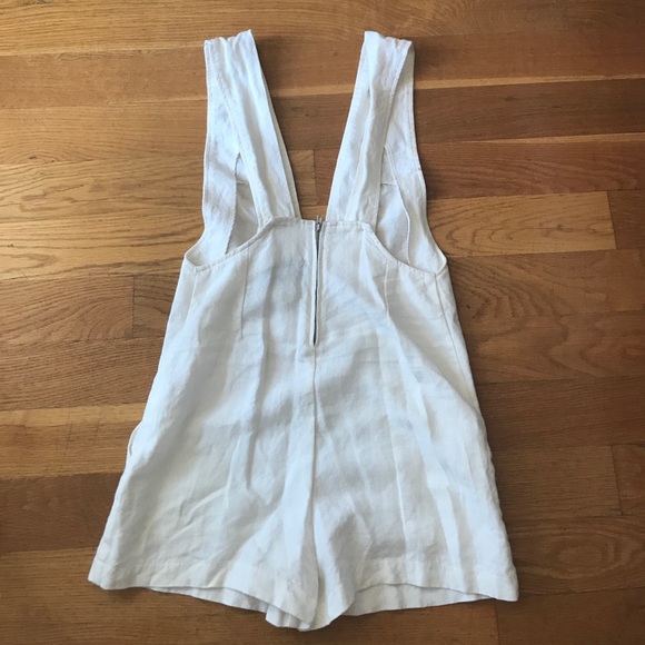 Reformation "Taryn" linen jumpsuit in cream Sz XS - Picture 7 of 7