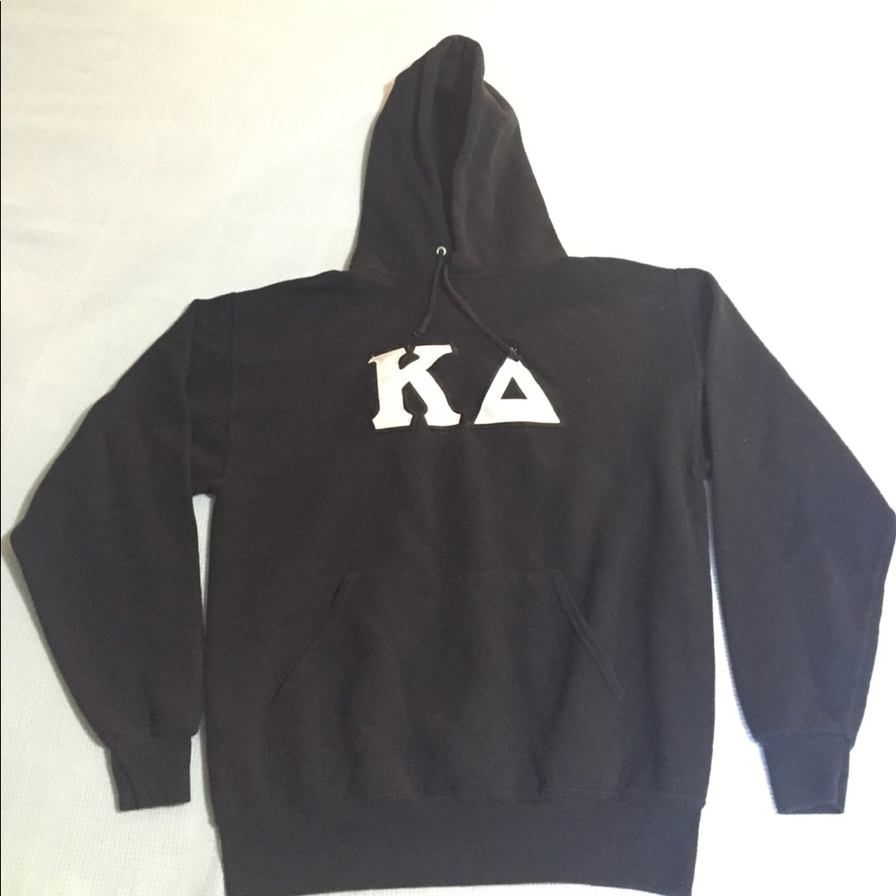 Kappa Delta Hoodie- black with white letters