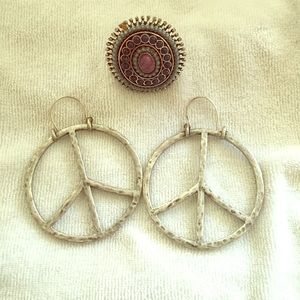 Lucky Brand Earrings and Ring