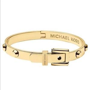 Michael Kors Buckle Cuff Bracelet Gold AUTHENTIC