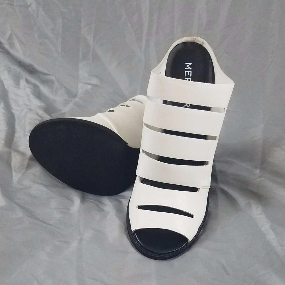 Mercer White stella style Mules