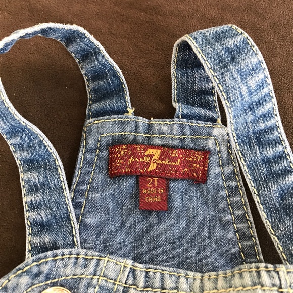 7 jeans 2t overall - Picture 2 of 3