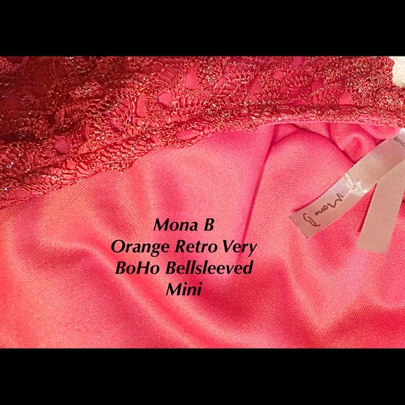 🆕wot/Mona B. Orange Metallic BoHo Beautiful Mini - Picture 7 of 8