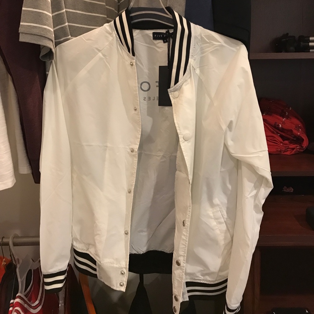 Five Four White Light Bomber Jacket Size Small