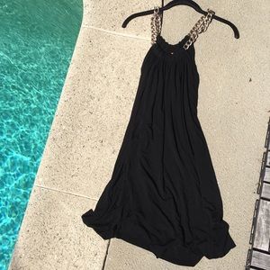 Rachel Palley trapeze dress w/ metal chain straps