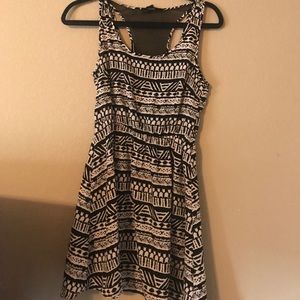 White and black dress