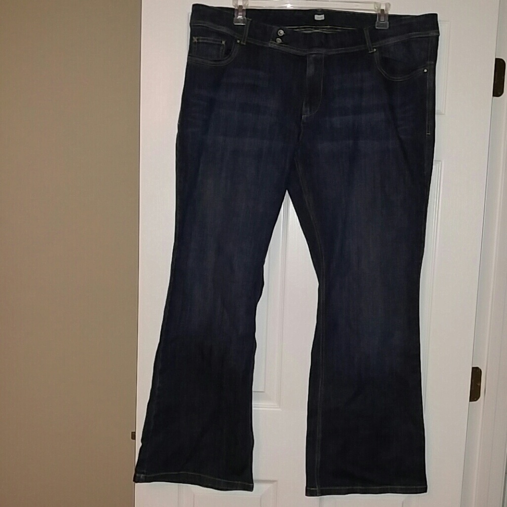 Flare Leg Stretch Jeans-Plus Size
