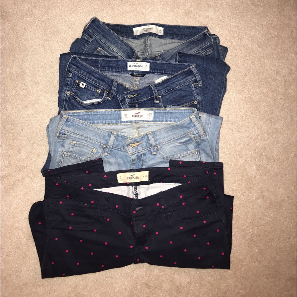Abercrombie and Hollister jeans