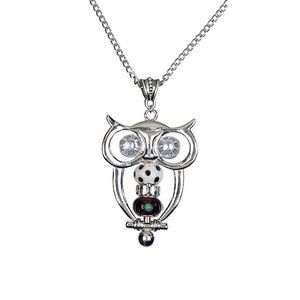 beaded owl necklace i made