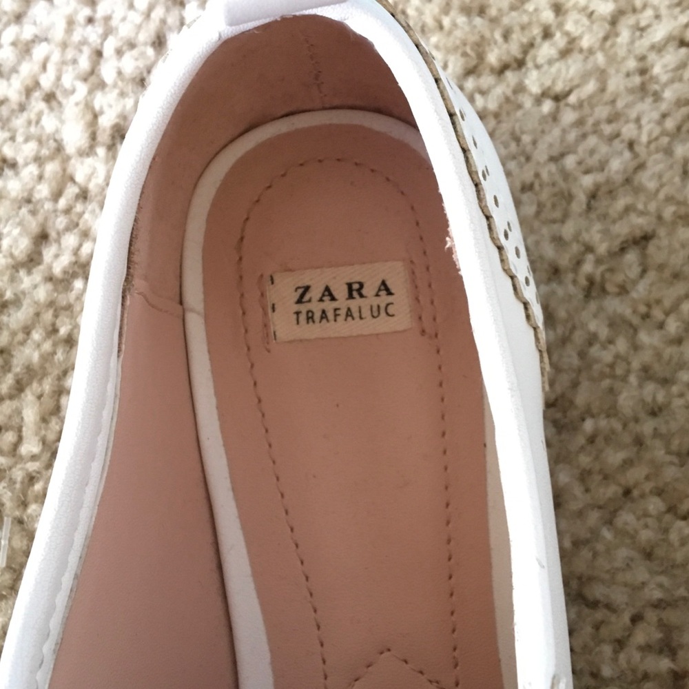 ZARA NEW W TAG TRAFALUC WHITE TIE GATSBY SHOE 61/2 - Picture 7 of 8