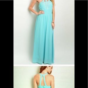 Aqua Blue Long Dress