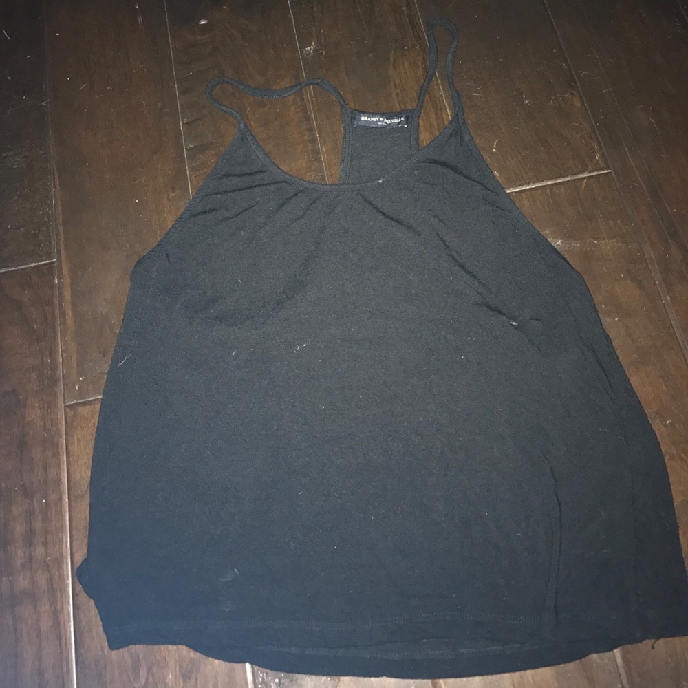 brandy melville plain black tank top