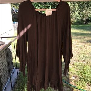 One Faith Boutique Brown Fringe Dress.