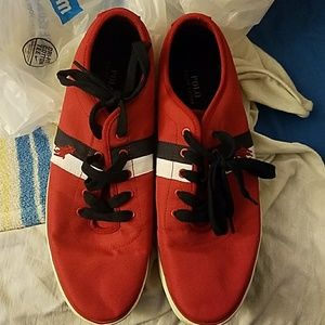 Polo red white and blue shoes
