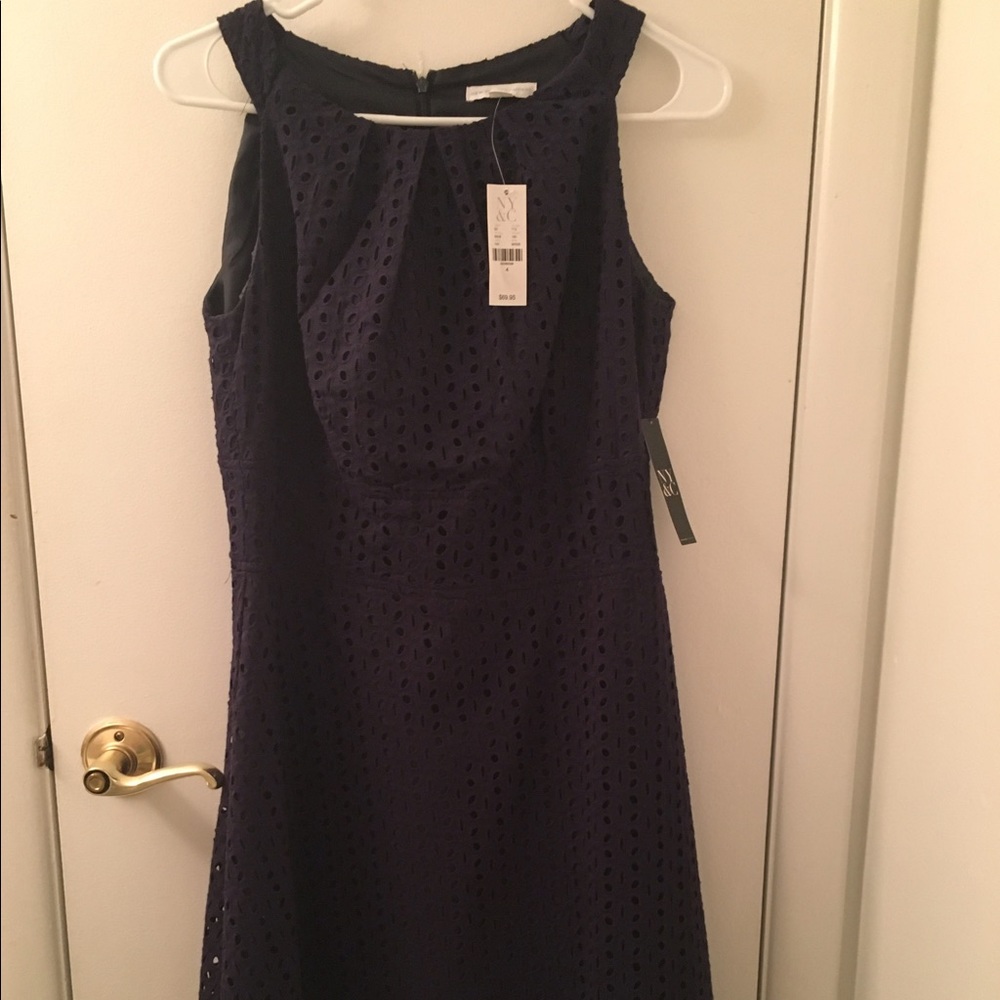 Navy eyelet New York and company dress