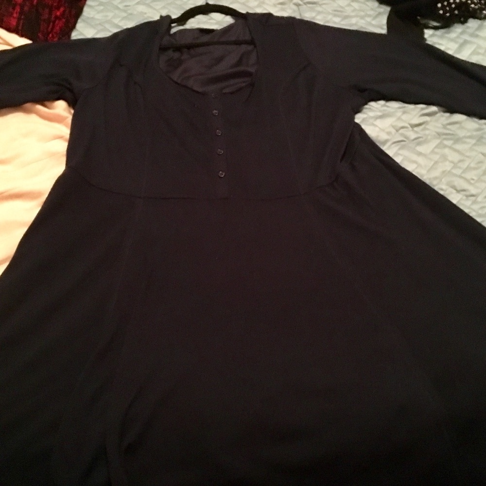 Torrid (Size 26W) Navy Blue Henley Skater Dress