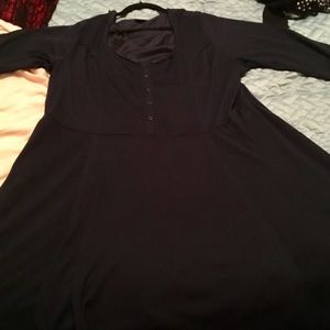 Torrid (Size 26W) Navy Blue Henley Skater Dress