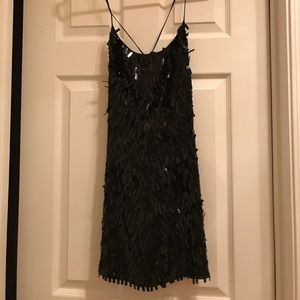 BCBG MAXAZRIA black sequin cocktail dress