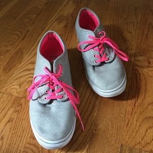 Grey Vans w/ a Pop of Pink