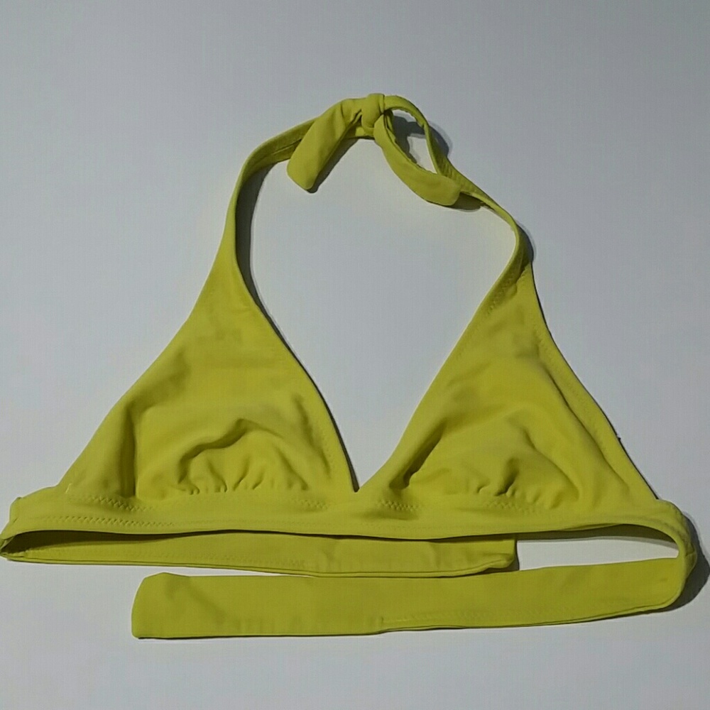 OLD NAVY YELLOW HALTER BIKINI TOP MEDIUM