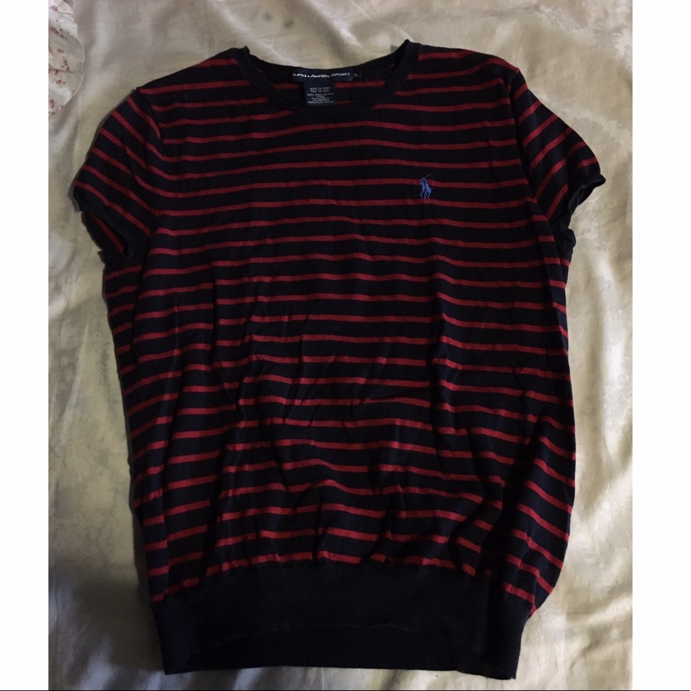 💥LAST CHANCE💥 Polo striped short sleeve sweater