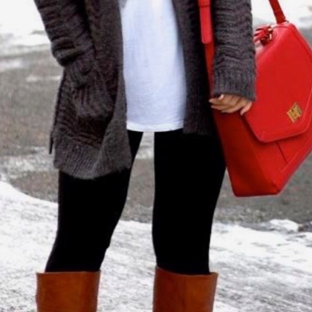 Jessica Simpson Black Fleece Leggings Tights