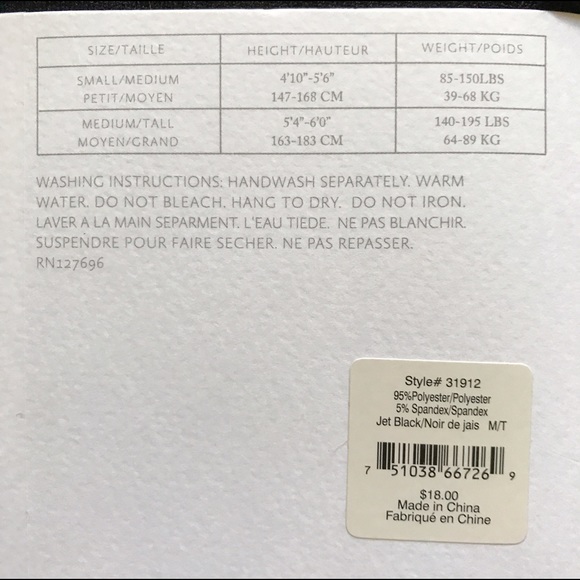 Jessica Simpson Black Fleece Leggings Tights - Picture 3 of 3