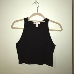NEW FOREVER 21 Charcoal Halter Crop Top