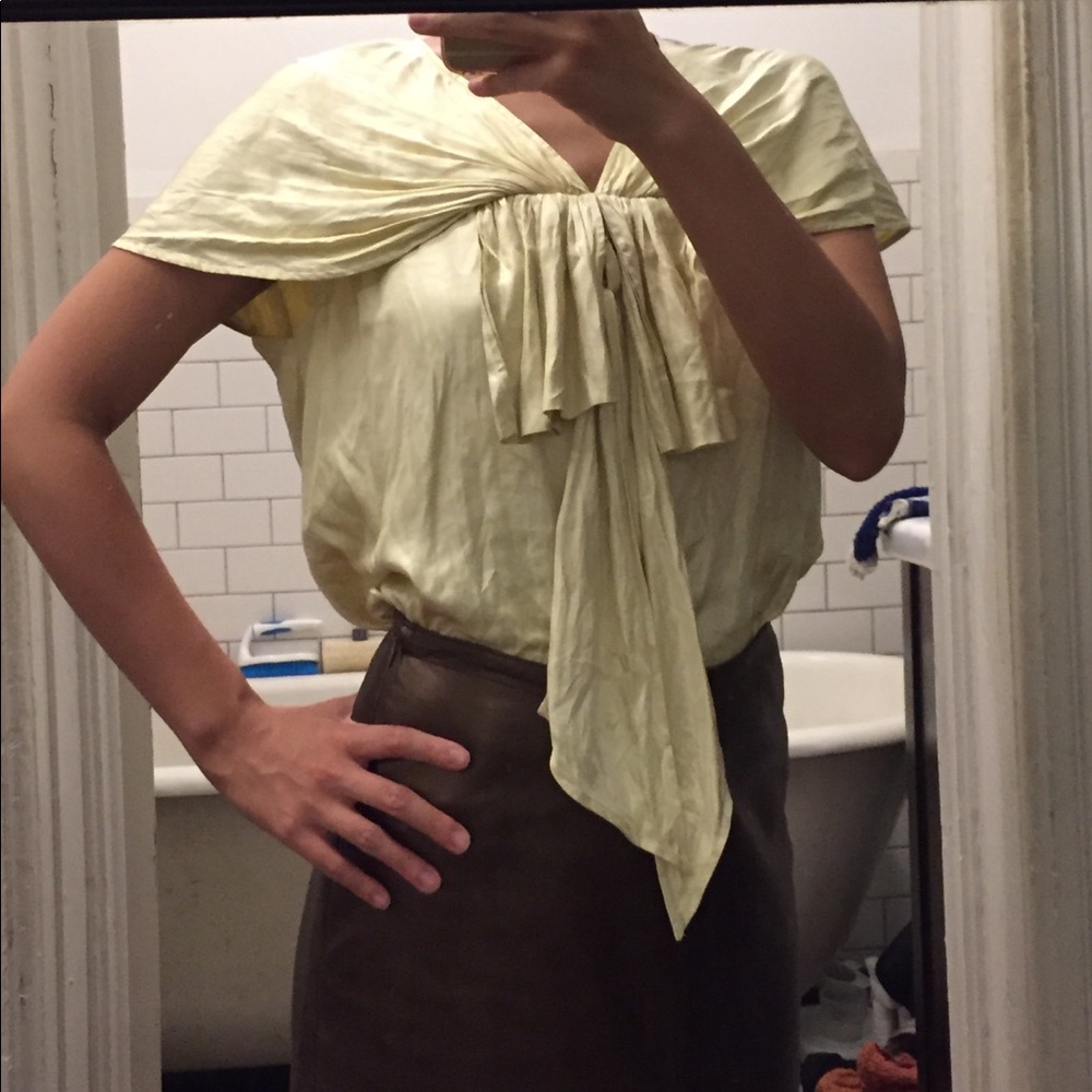 Cos bright yellow cute blouse top